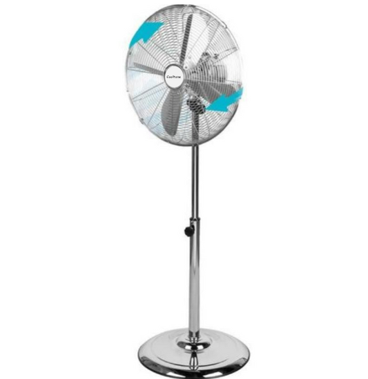 Cooltone 16" Inch Round Metal Floor Standing Fan 0123 (Big Parcel Rate)