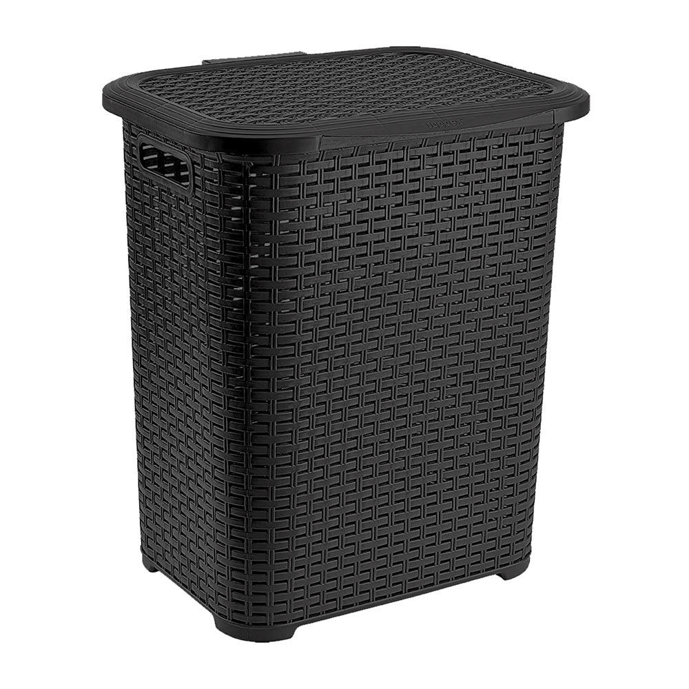 Tuffex Plastic Rattan Laundry Basket 45L Assorted Colours 10162