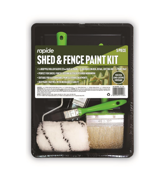 Rapide Shed and Fence Paint Tray and Roller Set Kit 1101 (Parcel Rate)