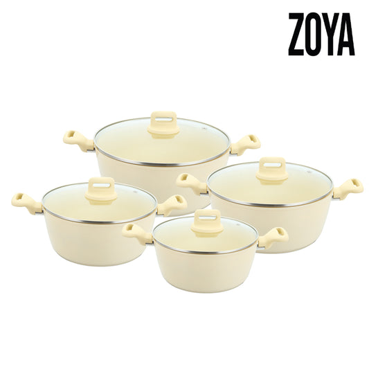 SQ Professional Zoya Forged Stockpot Set of 4 Cream 11711 (Big Parcel Rate)