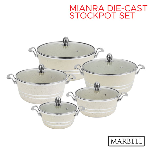 SQ Professional Seramiq Mianra Diecast Stockpot Set of 5 Howlite 11728 (Big Parcel Rate)