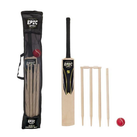 Children's Outdoor Wooden Cricket Bat Set Size 5 1379983 (Big Parcel Rate)