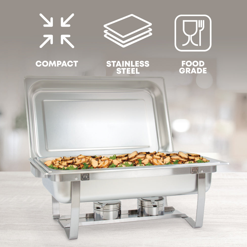 Stainless Steel Banquet Chafing Dish Single Compartment 9.5L 1465 / 1463 A (Big Parcel Rate)
