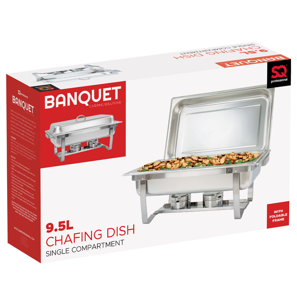 Stainless Steel Banquet Chafing Dish Single Compartment 9.5L 1465 / 1463 A (Big Parcel Rate)