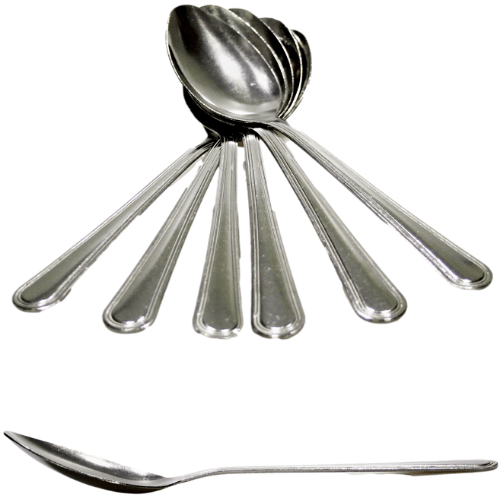 Metal Kitchen Tea Spoons 15 x 3.3 cm Pack of 12 7197 A (Parcel Rate)