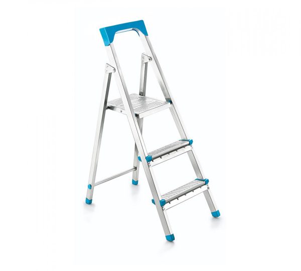 2 + 1 Multipurpose Metal Indoor Outdoor Step Ladder 11002 l3s  (Big Parcel Rate)