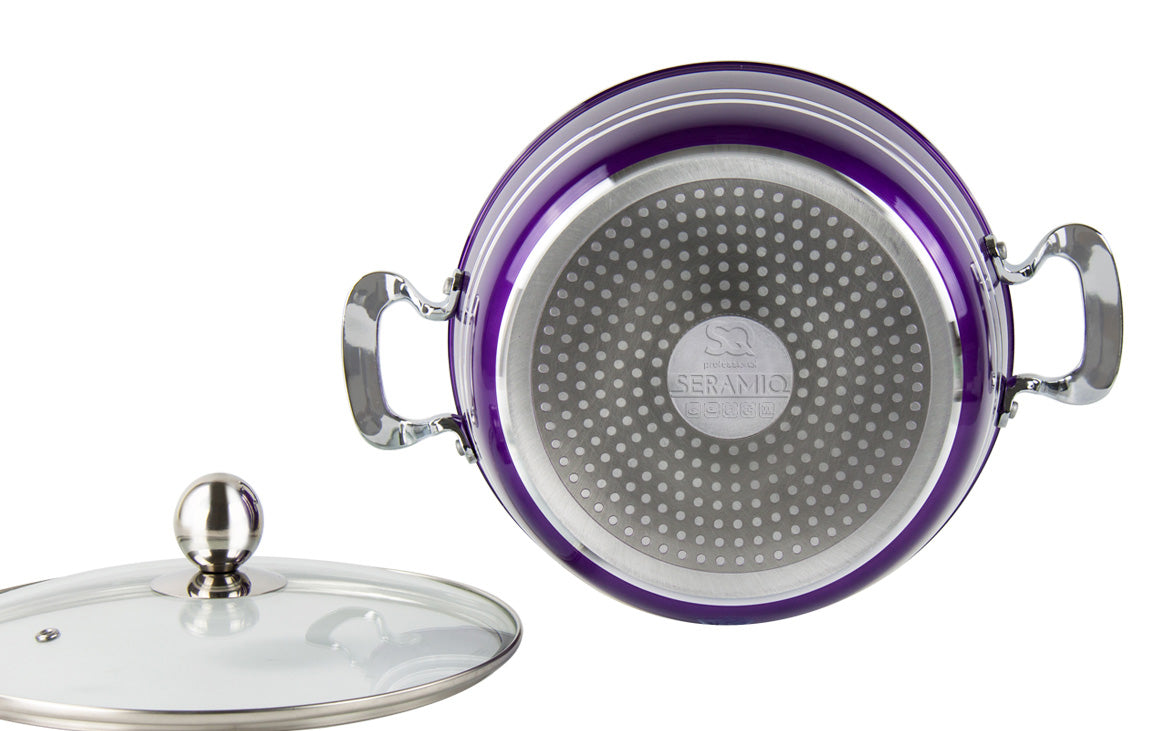 SQ Professional Metallic Die Cast Stockpot Set of 5 Amethyst 4250 A