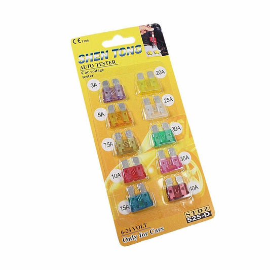 Car Fuse 10A to 30A Multi Pack of 10 Electrical Components 0596 (Large Letter Rate)