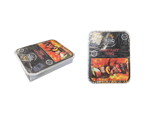 The BBQ Pit Disposable Aluminium Instant Outdoor Camping Charcoal BBQ Grill 400g 26.5 x 22 x 4.5cm 3420 (Parcel Rate)