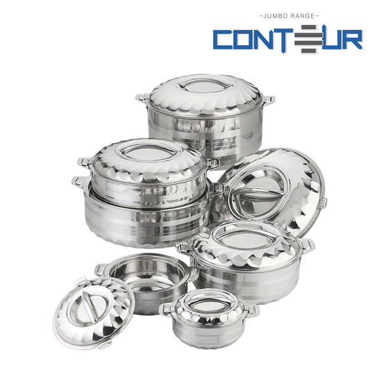 SQ Professional Jumbo Range Contour Stainless Steel Hot Pot Set of 6 3477 (Big Parcel Rate)