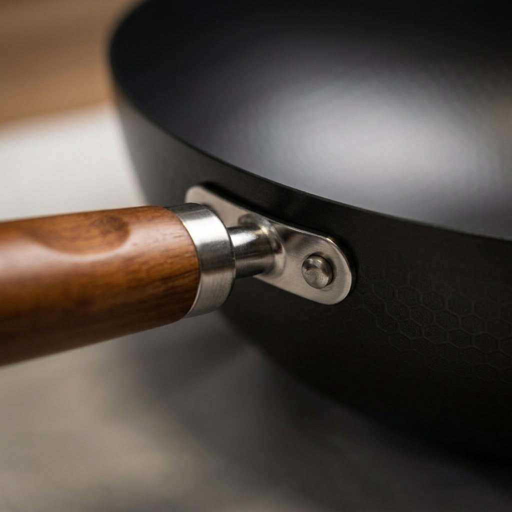 Refined Iron Mini Wok 32cm – 52x32x10cm, 1233g – SKU 8198