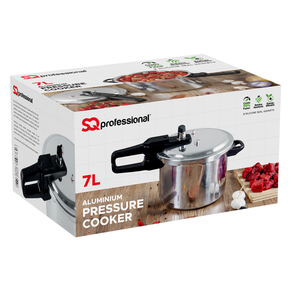 SQ Professional Aluminium Pressure Cooker 7 Litre 4619 (Big Parcel Rate)
