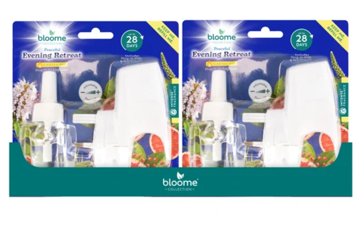 Scented Oil Plug-in Air Freshener for Continuous Home Fragrance Peaceful Evening Retreat 20ml Refill Adjustable 28 Days 1.2kg SKU MW-5056683934922-PP