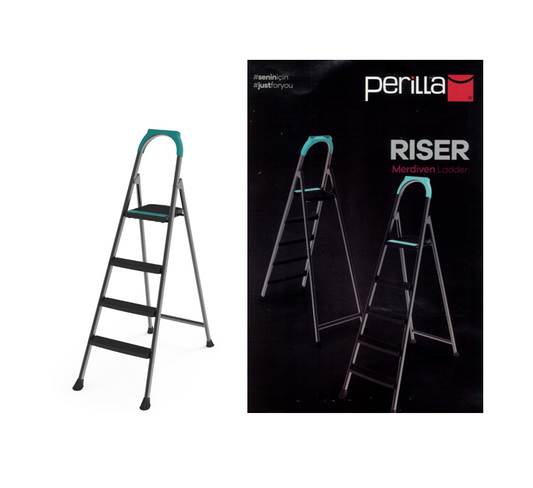 3 + 1 Perilla Riser Metal Indoor Outdoor Step Ladder 51303 L4 (Big Parcel Rate)