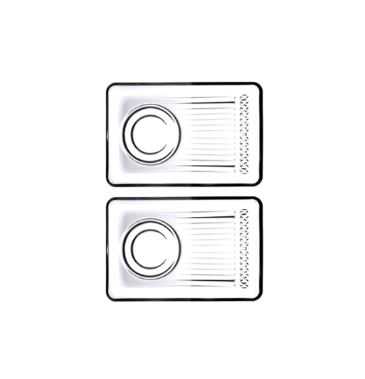 PB Elysia Deluxe Tea Plate 18 x 12cm Set of 2 54901 (Parcel Plus Rate)