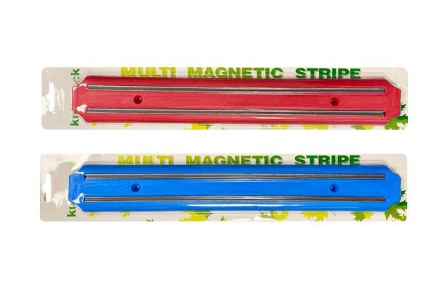 Strong Magnetic Kitchen Knife Wall Mounted Bar Holder Display Rack Strip 33cm Assorted Colours 6367 A (Parcel Rate)