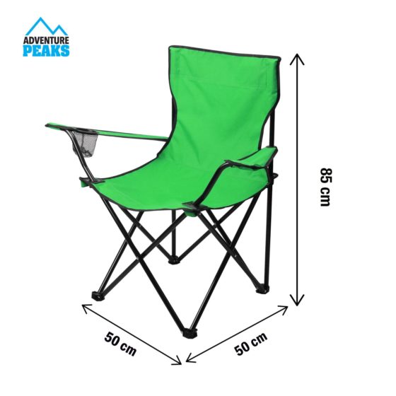 Foldable Outdoor Garden Camping Chair 50 x 50 x 80 cm Green 6620