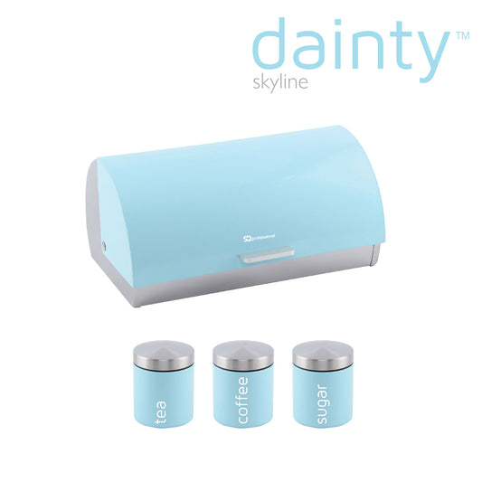 SQ Professional Dainty Metal Bread Bin with 3 Canisters Skyline 2700 / 6731 (Big Parcel Rate)