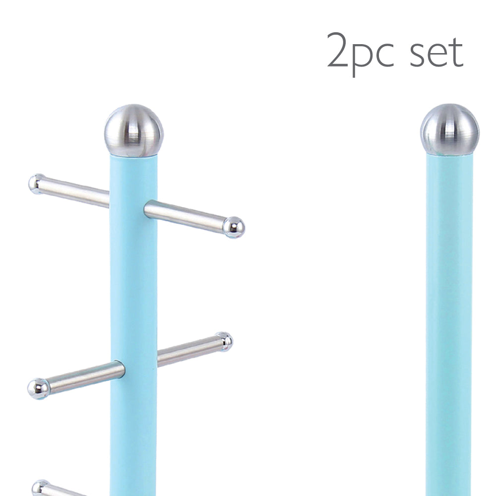 Dainty Kitchen Roll Holder & Mug Tree Skyline Blue 2704 / 6736 A (Parcel Rate)
