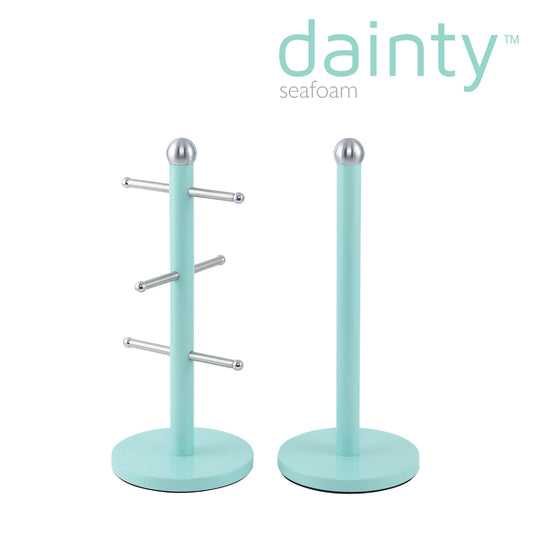 Dainty Kitchen Roll Holder & Mug Tree Seafoam Mint Green 2706 / 6738 A (Parcel Rate)