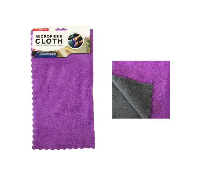 Microfibre Cleaning Cloth with Scalloped Edge 28 x 29 cm Assorted Colours 6976