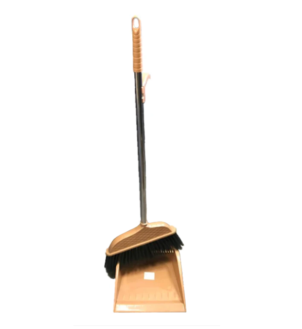 Plastic Long Handle Dustpan and Brush Set 76 / 87 cm Assorted Colours 7237 A (Parcel Rate)