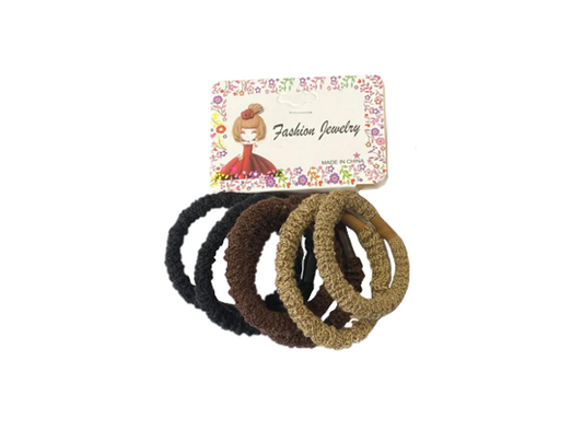 Hair Bobble Elastic Tie Pack of 6 Assorted Colours 7336 (Large Letter Rate)