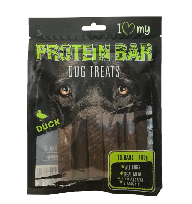 Pet Dog Treats Protein Bar Duck 10 Pack EXPIRY DATE: 25/04/2025 76704 / 76858