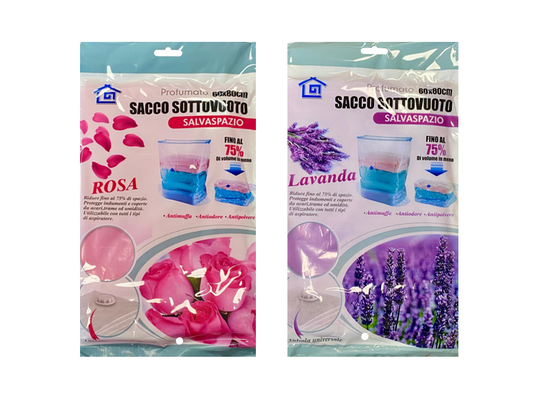 Floral Scented Clothes Storage Compressed Air Vacuum Bag 60 x 80cm Assorted Scents 7844 (Parcel Rate)