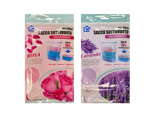 Floral Scented Clothes Storage Compressed Air Vacuum Bag 80 x 130cm Assorted Scents 7846 (Parcel Rate)