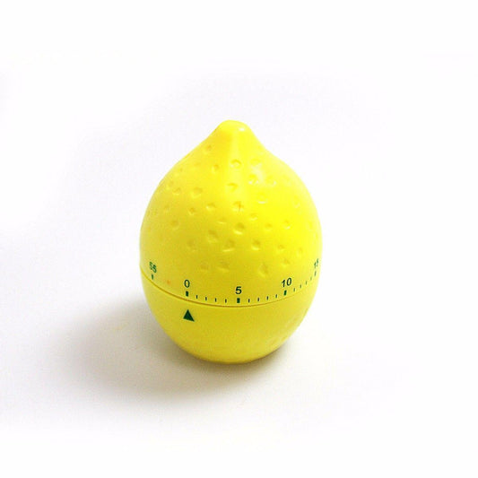 Plastic Lemon Shaped Kitchen Cooking Timer 60 Minutes 8cm 7874 (Parcel Rate)