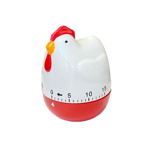 Plastic Chicken Shaped Kitchen Cooking Timer 60 Minutes 9.5cm 7875 (Parcel Rate)