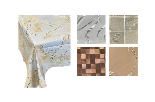 Plastic Kitchen Table Cloth Cover 137 x 183cm Assorted Designs 7915 (Parcel Rate)