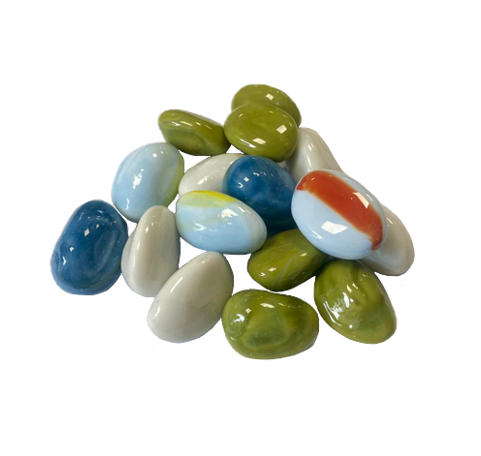 Bag of Mixed Aquarium Fish Tank Polished Stones Assorted Colours and Sizes 7928 (Parcel Rate)