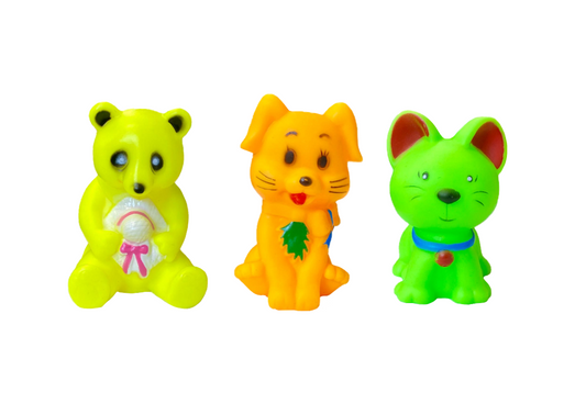 Pet Dog Toy Squeaky Animal 7.5 - 9.5cm Assorted Colours and Designs 7939 (Parcel Rate)
