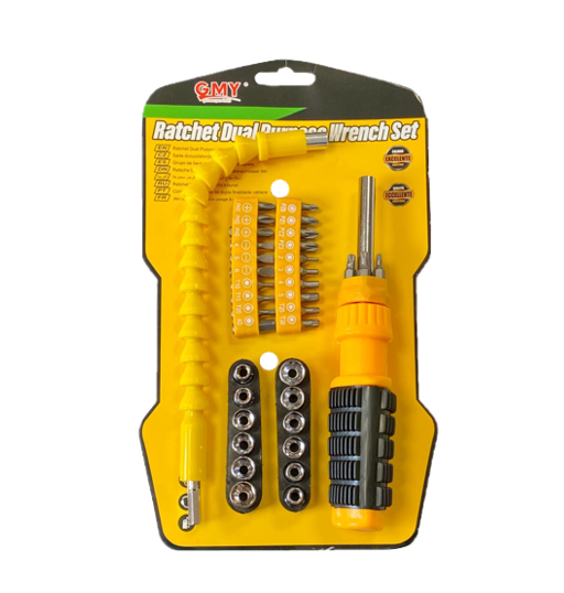 Multipurpose Ratchet Screwdriver Wrench Socket Tools Set 19.5cm 8037 (Parcel Rate)