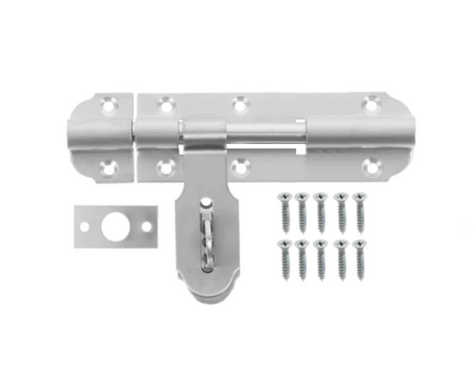 Stainless Steel Tower Door Bolt with Screws 6" 8043 (Parcel Rate)
