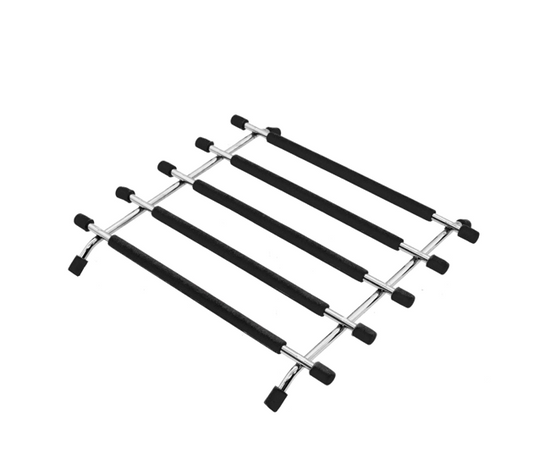 Stainless Steel and Silicone Pan Trivet 20 x 20.5cm Black 8054 (Parcel Rate)