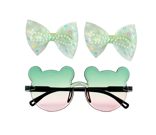 Hair Accessories Clips and Plastic Fancy Dress Glasses Assorted Designs and Colours 8089 (Parcel Rate)