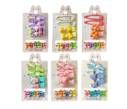 Hair Accessories Clips Assorted Designs and Colours 8090 (Large Letter Rate)