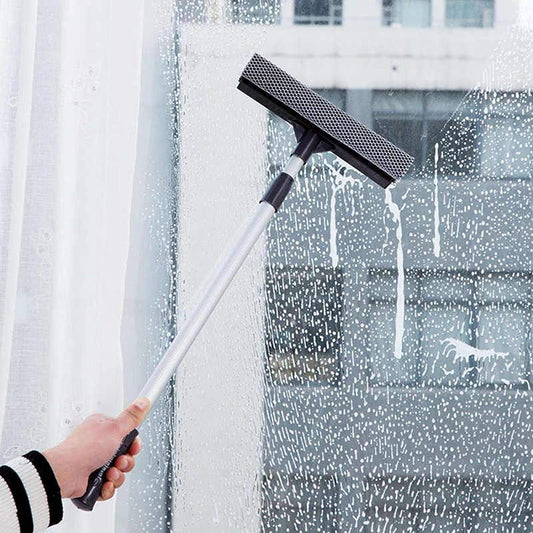 Dual Plastic Bathroom Window Wiper Squeegee and Sponge 61 cm 6972 A (Parcel Rate)