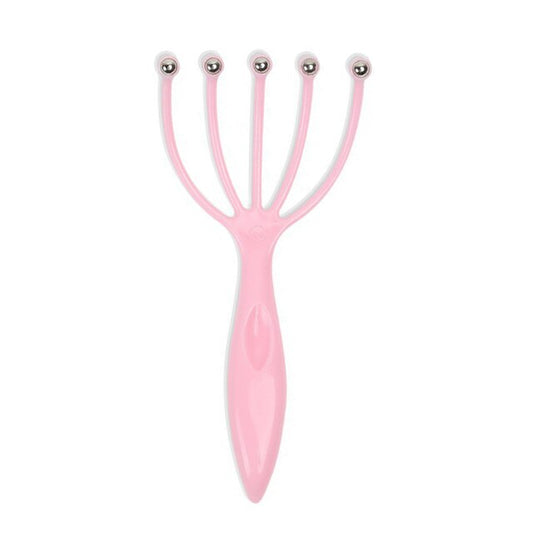 5 Claw Roller Ball Scalp Head Massager 18 cm Pink W6521 (Parcel Rate)