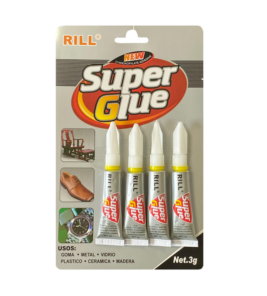 Rill Super Glue Liquid Pack of 4 x 3g RL9004 (Large Letter Rate)