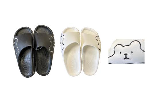 Men's Slipper Shoes Slides with Bear Design Assorted Sizes and Colours 9952 (Parcel Rate)