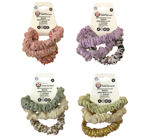 Hair Bobble Elastic Tie Pack of 3 Assorted Colours 9975 (Large Letter Rate)