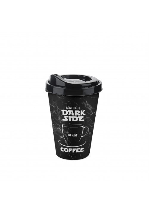 TTZ Plastic Reusable Travel Coffee Cup 400ml Assorted Designs AP9122 (Parcel Rate)