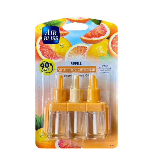 Air Bliss Air Freshener Scented Oil Plug In Refill 20ml Sicilian Orange ASO