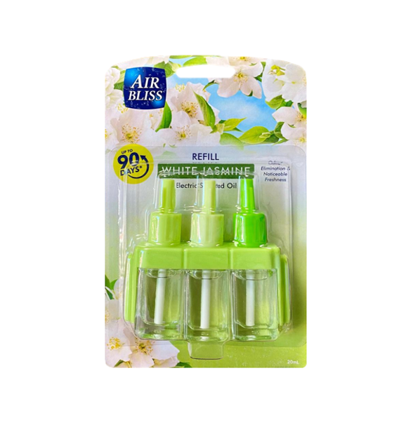 Air Bliss Air Freshener Scented Oil Plug In Refill 20ml White Jasmine AWJ