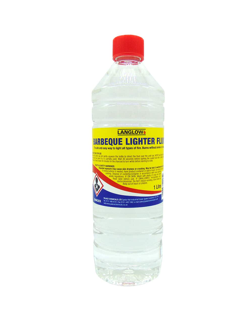 Langlow Barbeque BBQ Fluid Liquid 1L 4200500 (Parcel Rate)