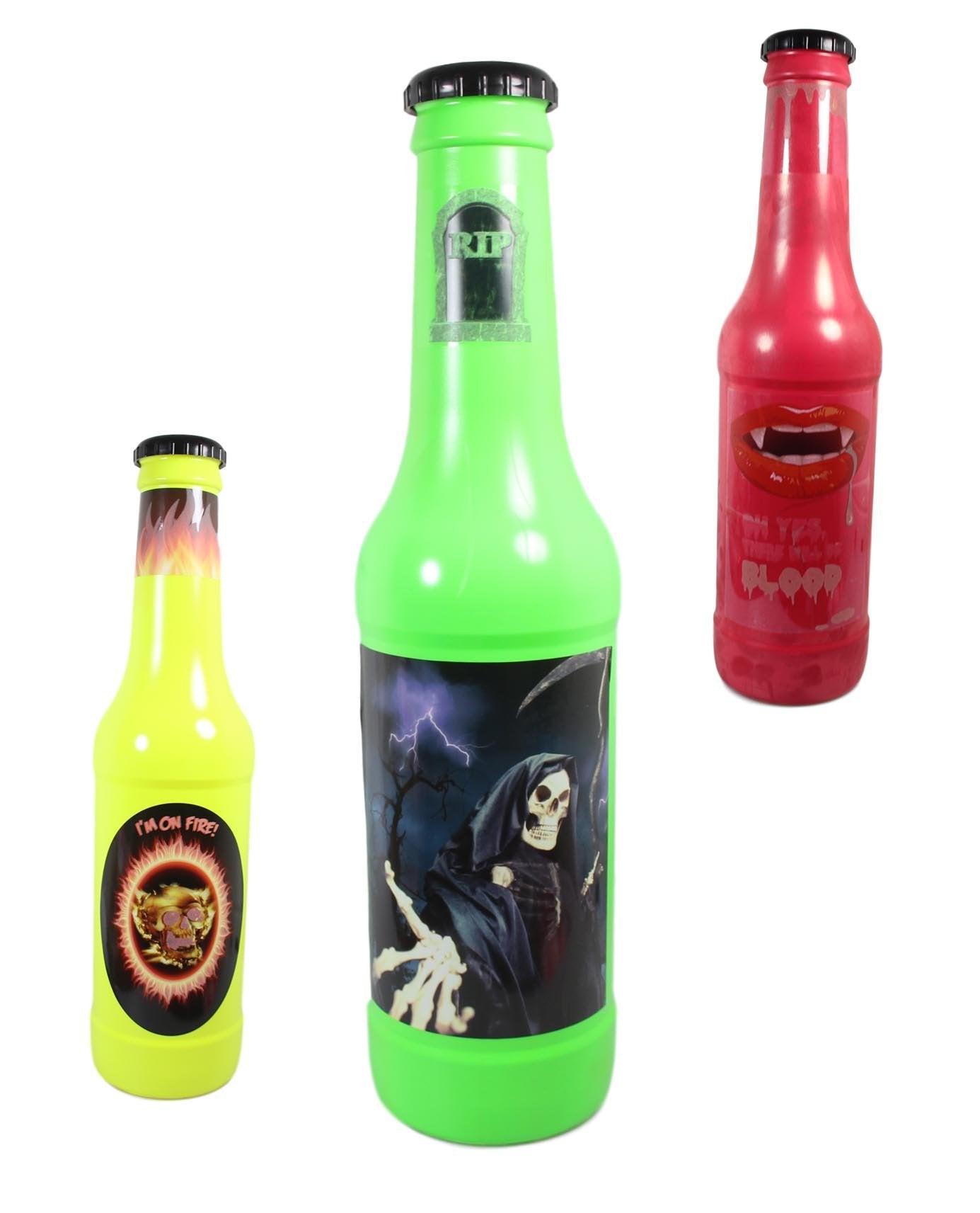 Giant Plastic Glow in the Dark Money Saving Bottle 58.5cm Assorted Colours BOT010 (Big Parcel Rate)